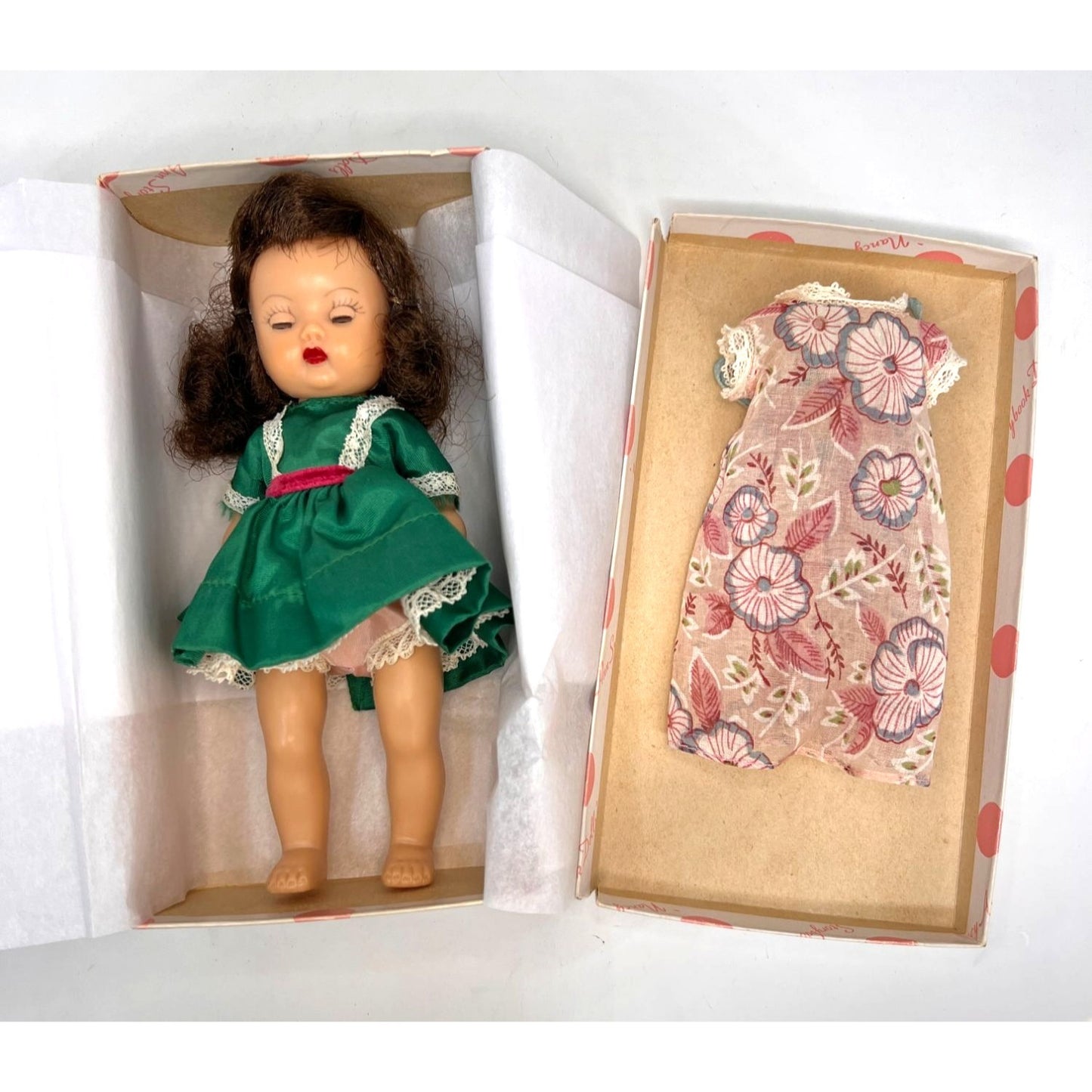 Muffie Doll Vintage 1950's Nancy Ann Storybook Strung Brunette California W/ Box
