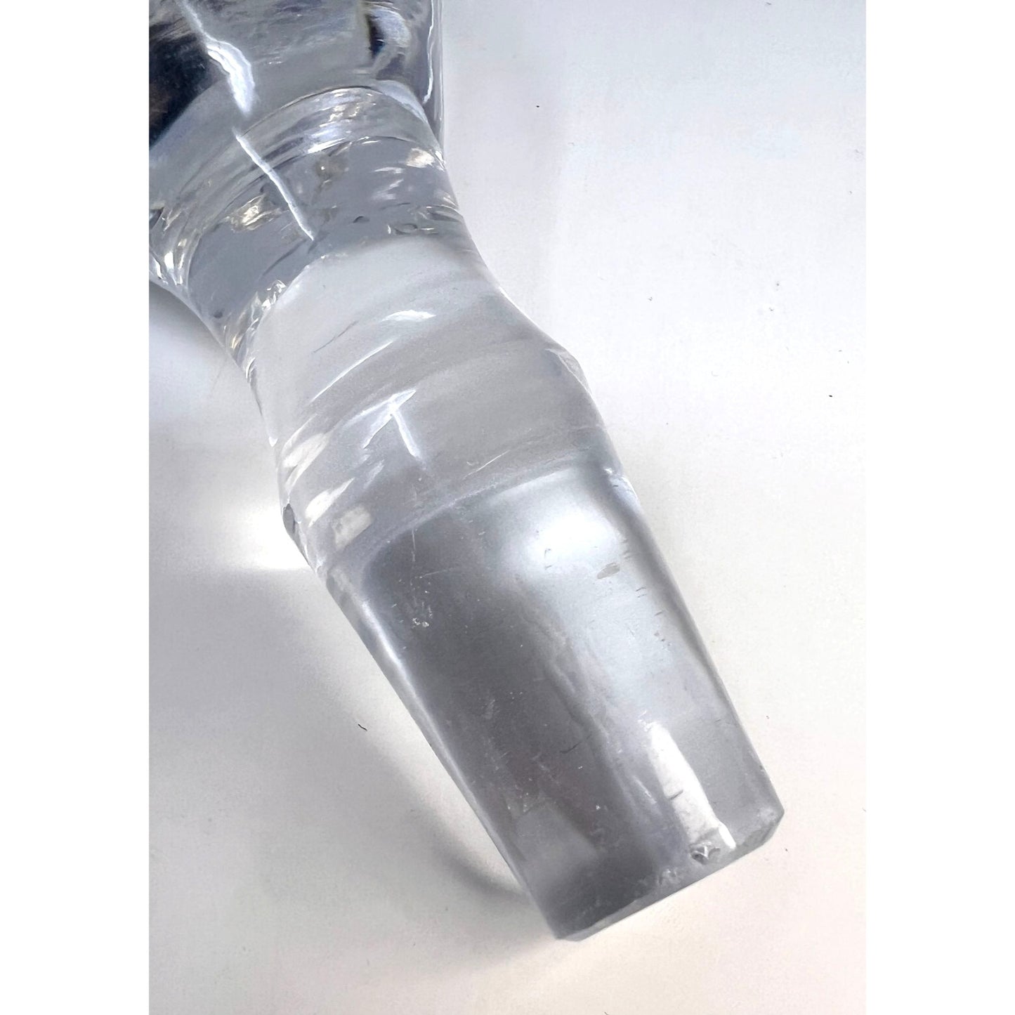 Vintage Hand-Cut Lead Crystal Decanter With Stopper Eleanor Pattern by American Cut Pinwheel Star