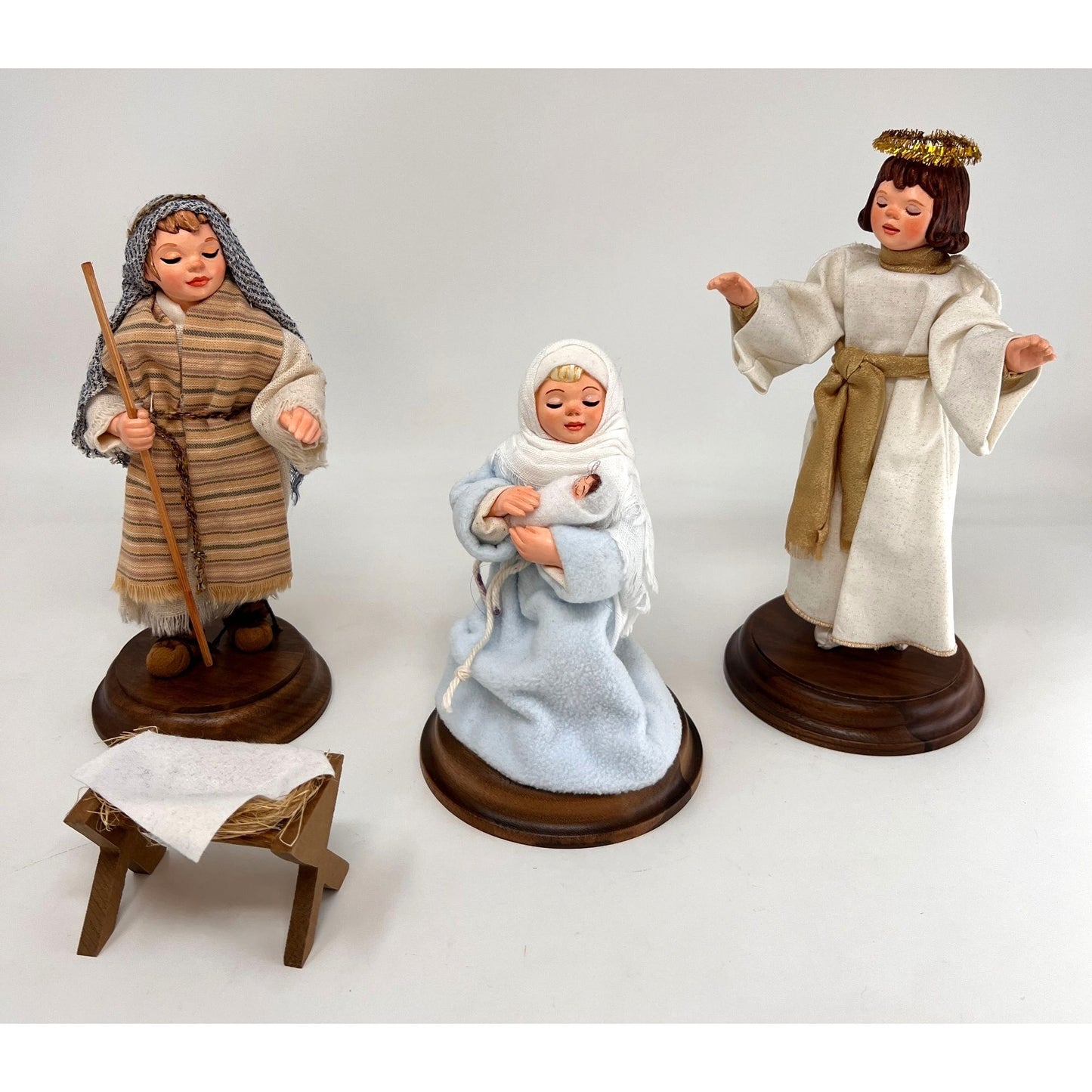 VERY RARE Simpich Character Doll Pageant Nativity COMPLETE SET Mary Joseph Angel