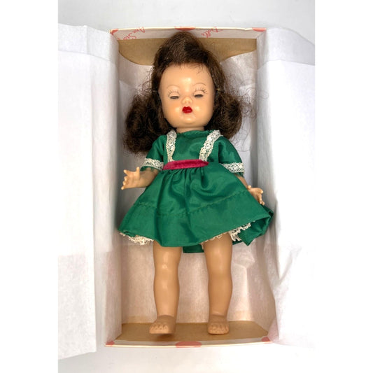 Muffie Doll Vintage 1950's Nancy Ann Storybook Strung Brunette California W/ Box